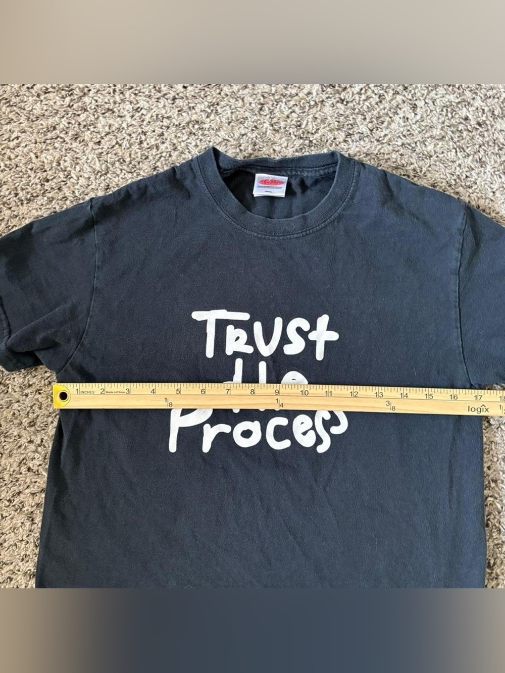 Trust The Process black cotton t-shirt #skater #y2k - Picture 7 of 7